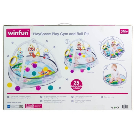 Winfun Playspace attīstošs centr ar 15 bumbiņām