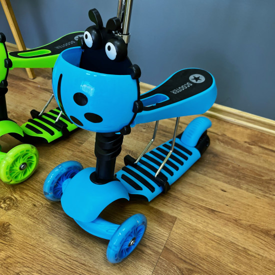 Skrējritenis ar rokturi stumšanai Scooter 5 in 1