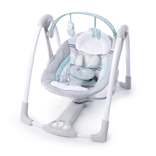 Ingenuity Power Adapt Portable Swing Abernathy šūpuļkrēsls Ezis un pūce Ingenuity Power Adapt Portable Swing Abernathy šūpuļkrēsls Ezis un pūce