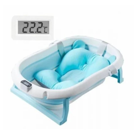 Primabobo Premium saliekamā vanna ar elektronisko termometru  80cm Grey