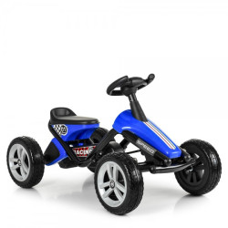 Bērnu pedāļu automašīna Go Kart zila