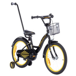 TOMABIKE Bērnu velosipēds 18″ XXIII PLATINUM BLACK/YELLOW