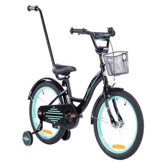 TOMABIKE Bērnu velosipēds 18″ XXIII PLATINUM BLACK/TURKUS TOMABIKE Bērnu velosipēds 18″ XXIII PLATINUM BLACK/TURKUS
