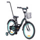 TOMABIKE Bērnu velosipēds 18″ XXIII PLATINUM BLACK/TURKUS TOMABIKE Bērnu velosipēds 18″ XXIII PLATINUM BLACK/TURKUS