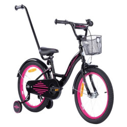 TOMABIKE Bērnu velosipēds 18″ XXIII PLATINUM BLACK/PINK
