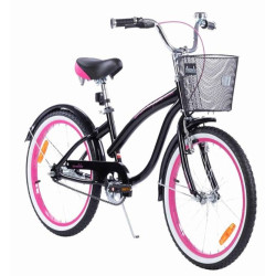 TOMABIKE Bērnu velosipēds 20″ XXIII CRUISER BLACK/PINK