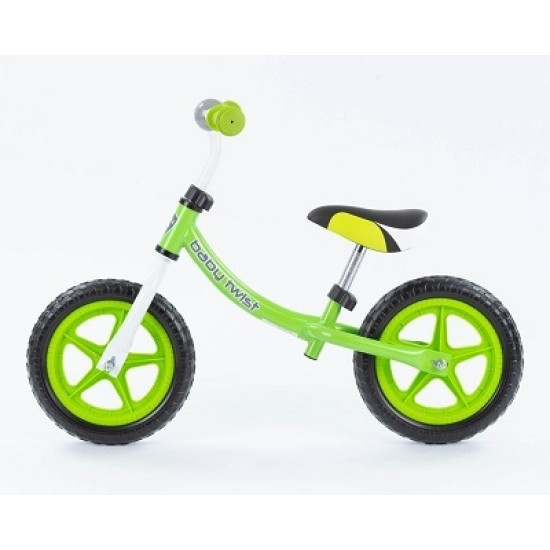 BabyMix Balance Bike Bērnu skrejritenis ar metālisko rāmi Green