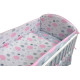 Bortiņš bērnu gultiņai ANKRAS 360cm Pink