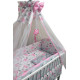 Bortiņš bērnu gultiņai ANKRAS 360cm Pink