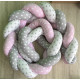 Pīts bortiņš gultai Duet Baby PInk/White