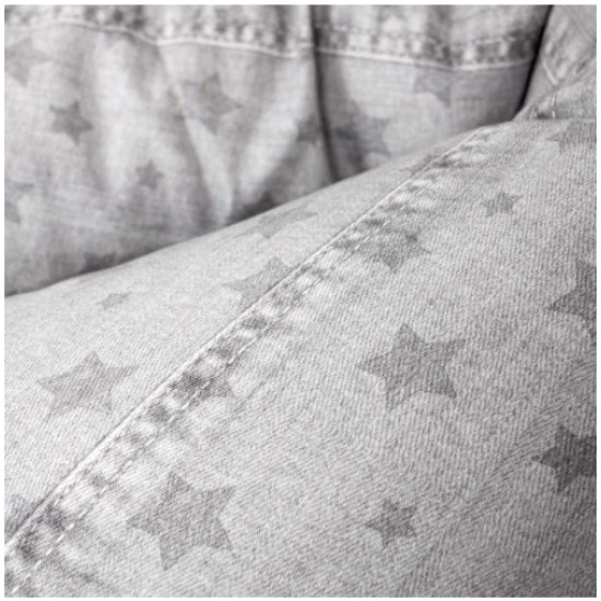 Mini PHYSIO spilvens Denim Style Stars pelēks Ceba Baby Mini PHYSIO spilvens Denim Style Stars pelēks Ceba Baby